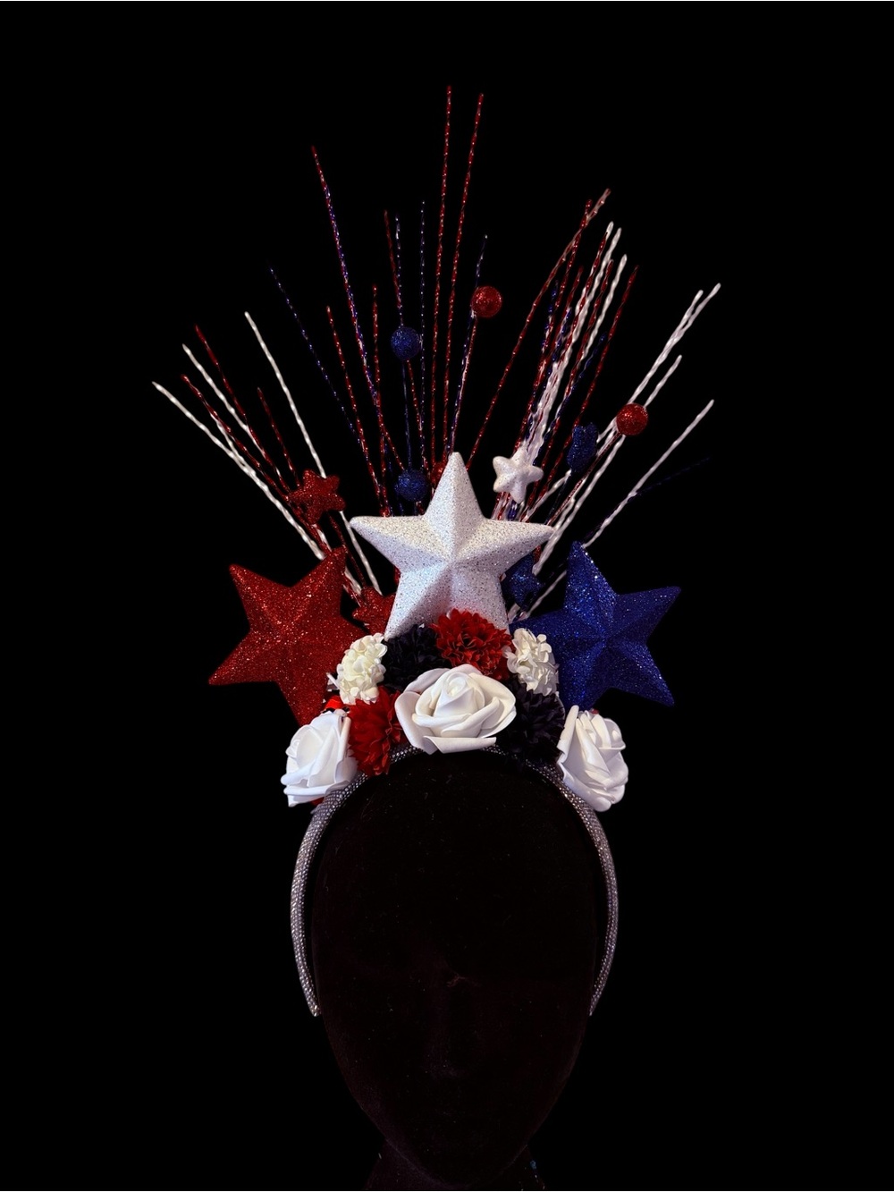 Patriotic Star Burst Headband - Red White Blue
